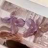 Brincos de Tarraxa Roxo Romântico da Idade Média Femininos Brincos Geométricos de Alta Qualidade 2025 Novos Brincos Elegantes com Flor Francesa para Mulheres