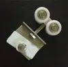 Puerta corredera de cristal para ducha ruedas de rodillo normales ruedas correderas de baño clips colgantes piezas colgantes 304 cuerpo de cobre ruedas de doble vía con rodamientos