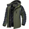 Jaqueta de Esqui Masculina de Inverno Lxl, Tamanho Grande, Corte Solto, Forrada com Fleece, Acolchoada, Com Capuz, Casaco de Algodão Quente para Homens