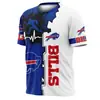 Camiseta Deportiva de Verano 3D con Estampado Digital de Equipo de la NFL Europea y Americana Transfronteriza 2024 para Hombre y Mujer, Manga Corta, Cuello Redondo