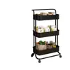 Cesta Portátil de Frutas y Verduras de Múltiples Niveles para el Hogar, Estante de Almacenamiento Simple con Ruedas Extraíble para Sala de Estar, Estante de Almacenamiento para Artículos de Baño