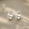 Prata de Lei S925 Agulha de Prata Sete Grãos de Arroz Ear Cuff Textura Simples Estilo Nacional Temperamento Feminino Retrô Anel Redondo Novos Brincos Estilo Chinês