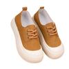 Novos Sapatos Casuais Femininos com Cadarço e Aumento de Altura de 4cm, Sapatos Casuais Versáteis com Solas Grossas, Bico Redondo, Cadarço, Sapatos Plataforma da Moda para Mulheres