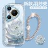 Woei Ni es Adecuado para la Funda de Teléfono Huawei Pura80, Nuevo Patrón de Peonía P70 Ultra, Soporte de Silicona P60 Pro, P50
