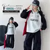 Conjunto de Sudadera Estilo Americano para Niñas Primavera y Otoño 2026 Nuevo Polo de Otoño para Niñas Mayores Pantalones Largos de Trabajo para Niños
