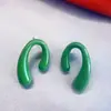 Moda Estilo Japonés-Coreano Transfronterizo, Estilo Versátil Dulce y Salado, Diseño de Curva Abstracta Exagerada, Opciones Multicolor, Pendientes Irregulares