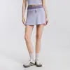 Falda Pantalón Deportiva Shuxi de Doble Cintura de Secado Rápido, Falda Corta Deportiva Acanalada Shuxi para Fitness Yoga de Corte A, Falda Deportiva Anti-Exposición para Tenis
