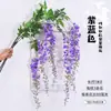 Flor de Glicina de Rama Larga Simulada de Gama Alta Decoración para Sala de Estar Interior Adornos Colgantes Arco de Boda Enredadera de Flores Colgante del Techo