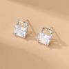 Brincos femininos de cobre e zircônia, brincos giratórios em formato de floco de neve, brincos elegantes e elegantes com círculo de amor e diamantes, acessórios