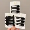 Pinza para el Cabello Negra Mate Sencilla, Pinza para Flequillo Lateral, Horquilla de Nuevo Estilo que No Deja Marca, Pinza de Pato, Accesorio para el Cabello