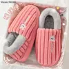 Pantuflas de algodón engrosado que cubren el talón para hombre, otoño e invierno, con felpa adicional, para interiores, del hogar, del hogar, zapatos de algodón cálidos de suela gruesa para mujer