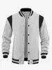 Cardigan de alta rua masculino Cross-border Wish com forro de fleece e gola alta de retalhos jaqueta de baseball, jaqueta aviador esportiva casual americana