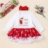 Vestido Harper de Manga Longa Estampado Ponto Vermelho para Bebê Novo de Natal Transfronteiriço Vestido de Fio Fábrica Outlet