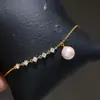 Accesorios DIY base de pulsera de perlas elegante de plata de ley S925, base de joyería para pulsera de lujo ligero 6-10