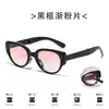 Gafas de Sol Plegables Ojo de Gato Gafas de Sol Retro Europeas y Americanas Transfronterizas Gafas de Sol de Gama Alta para Chicas Populares con Rostros Cuadrados y Redondos Suministro Directo de Fábrica