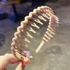 Faixa de Cabelo Infantil Estilo Coreano para Cabelos Quebrados Meninas Faixa de Cabelo de Pressão Grampo de Cabelo Dentado Antiderrapante Artefato para Cabelos Quebrados de Bebê Acessórios de Cabelo de Princesa
