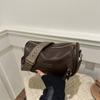 Bolsa pequena retrô de alto valor feminina 2024, nova chegada, popular, bolsa transversal com alça larga, bolsa quadrada pequena da moda