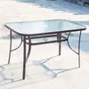 Mesa Plegable Mesa de Comedor Mesa Pequeña para Balcón del Hogar Puesto Sencillo Mesa para Comida Mesa Cuadrada Simple de Vidrio Mesa Redonda Mesa de Exterior