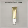 Frasco Plástico Vazio 50ml, Tubo Alumínio-Plástico Dourado Brilhante e Prata, Limpador Facial, Cosméticos para Cuidados com a Pele, Materiais de Embalagem Prontos para Reembalagem