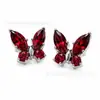 Pendientes de Titanio F136, Pendientes de Mariposa Marquise, Pendientes Brillantes de Aleación de Titanio, Joyería para Piercing Corporal Transfronteriza con Circonita 5A