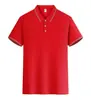 32 peças de camisas polo de lapela color block de algodão sintético de alta qualidade de 200 gramas, adequadas para transmissões ao vivo, podem ser impressas com logotipos ou bordadas, vestuário de trabalho padrão