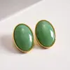 Aretes Ovalados de Acrílico con Degradado Transfronterizos Europeos y Americanos Pendientes de Moda Estilo Retro Joyería de Oreja Simple Versátil para Mujeres Sensación de Alta Gama