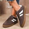 Zapatos de Entrenamiento Moral de Talla Grande Transfronterizos para Mujer Nuevos Primavera y Otoño 2025 Suela Suave Versátiles Blancos Cómodos Combinación de Colores Zapatos Planos para Mujer