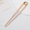 Fornecimento direto da fábrica simples de liga de zinco Guofeng Hairpin feminino em forma de U Hairpin Back Head Hair Artifact Acessórios para o cabelo