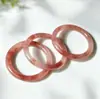 Pulseira de Jade Flor de Pessegueiro 8mm Estilo Resort Quatro Estações, Acessório Estilo Antigo, Pulseira Redonda Romântica de Seda Dourada e Jade Flor de Pessegueiro