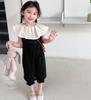 Mono de niña con cuello de volantes, pantalón holgado, conjunto de una pieza desmontable, talla 26, nuevo estilo de verano, ropa infantil de comercio exterior, venta al por mayor