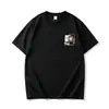 Camiseta Casual Holgada de Manga Corta para Hombre Verano Simple Estampado Pequeño Cuello Redondo Transpirable Versátil Adolescente Moderna Marca Top