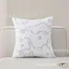 Fronha de Veludo Chenille para Comércio Exterior com Listras Jacquard e Cores Contrastantes, Fronha de Veludo Macio com Cores Contrastantes para Almofadas de Cabeceira, Atacado