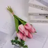 Flores Artificiais com 7 Cabeças, Tulipas de Seda Amarradas à Mão para Decoração de Casa, Sala de Estar, Mesa de Jantar, Buquê para Mesa de Centro, Decoração de Mesa, Flores Artificiais para Casamento