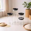 Frasco de Almacenamiento Xinrui Home Tipo Prensa con Tapa de Plástico, Botella de Almacenamiento Redonda de Gran Capacidad, Contenedor de Boca Ancha para Frutas Secas, Snacks y Granos
