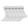 Calcetines de algodón liso, informales, de algodón peinado, estilo marinero, para hombre y mujer, de caña media y con amortiguación, fabricados en Amazon.
