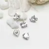 Accesorios de joyería DIY, colgante de corazón de circonita microincrustada coreana, pulsera, collar, colgante pequeño, accesorios de ropa, materiales