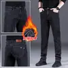 Marca importada francesa jeans de sarja cinza chumbo masculino slim reto versátil elástico casual calça comprida primavera novo estilo