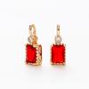 Retenção de cor 18K ouro real cor retangular pingente de pedra branca pulseira diy colar brincos acessórios de jóias material