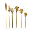 Vajilla de acero inoxidable portugués mate transfronterizo de Amazon, cuchillo, tenedor, cuchara, cuchara de postre, tenedor, 24 piezas