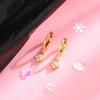 Brincos de Trevo da Sorte de Quatro Folhas Cravejados de Diamante, Doces e Fofos, Novo Estilo Coreano 2026, Versáteis Brincos de Flor de Zircônia