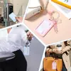 Llavero Portatarjetas Marco Exhibidor de Tarjeta de Identificación Tarjeta de Crédito Correa de Muñeca Foto de Ídolo Funda para Foto Estuche Protector para Estudiante