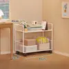 Prateleira de Armazenamento para Banheiro, Estante de Chão para Varanda ao Lado da Máquina de Lavar, Prateleira de Armazenamento de Detergente de Lavar Roupa de Múltiplas Camadas, Carrinho Móvel para Banheiro