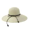 Sombrero de paja grande combinable bolso de mujer cuerda de cuero lateral sombrero de sol sombrero de paja sombrero para el sol sombrero de playa sombrero de paja tejida en papel sombrero para cara grande venta al por mayor