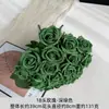 Ramo Artificial con 18 Rosas para Arreglos Florales de Boda, Decoración Floral de Mano, Flores Artificiales para Exportación