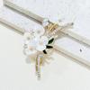 Broche de Flor de Esmalte de Nueva Moda Transfronterizo Hebilla de Pañuelo de Seda de Nicho para Mujer Corsage de Traje Antiluz