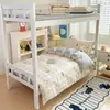 Juego de ropa de cama de tres piezas para dormitorio estudiantil, 100% algodón Clase A, estilo sábana bajera, sábana 100% algodón 90x190 para litera y funda de edredón