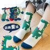 Calcetines para niños Zhuji otoño e invierno nuevos calcetines largos de dinosaurio primavera y otoño para niños y niñas calcetines de bebé al por mayor
