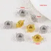 Corazón de cobre con patrón de voluta dulce donut doble agujero colgante DIY pulsera brazalete collar conector colgante cuenta espaciadora accesorios