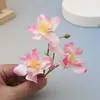 Decoração de flor de três cabeças para sessões de fotos e apresentações, acessórios DIY, materiais de tecido de seda, flores artificiais de casamento, adereços florais atacado