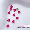 Decoraciones de Arte para Uñas con Pedrería en Forma de Corazón de Dopamina de Moda, Accesorios para Uñas, Arte para Uñas de Corazón 3D con Pedrería Apilada